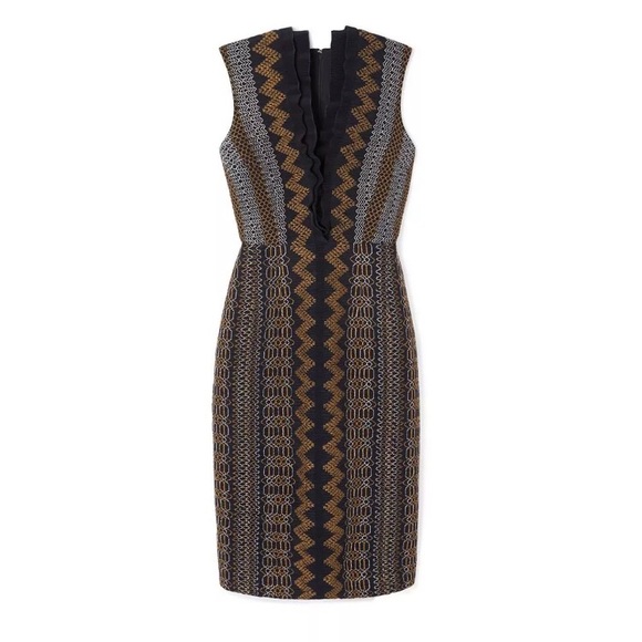 Tory Burch Dresses & Skirts - Tory Burch smocked silk V-neck dress. Mint condition.